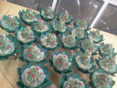 Estojo de bombons decorados para o natal